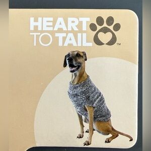 Heart to Tail XL Dog Sweater Warm Cozy Plush Length 25 In Black White NEW NWT